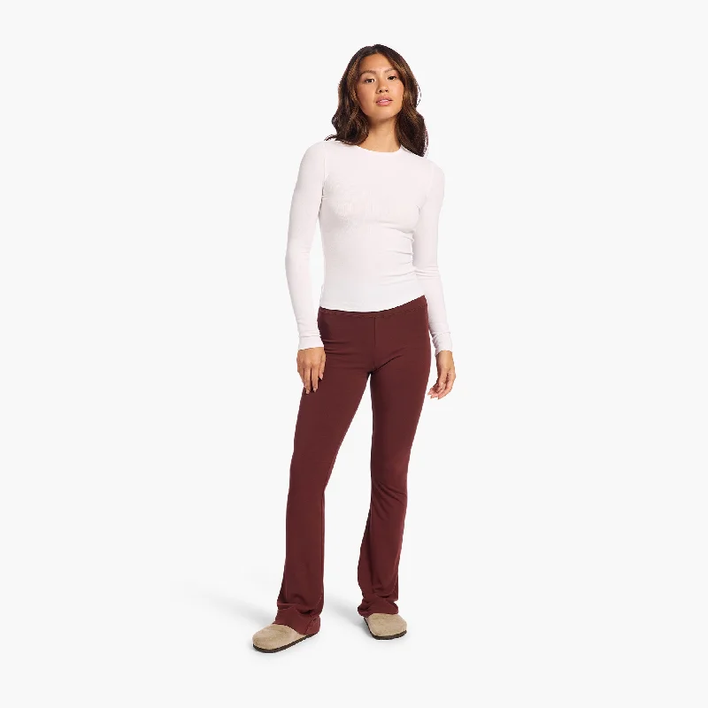 SwiftStretch Reset Legging | Black Cherry Stylish Ankle-Length Leggings