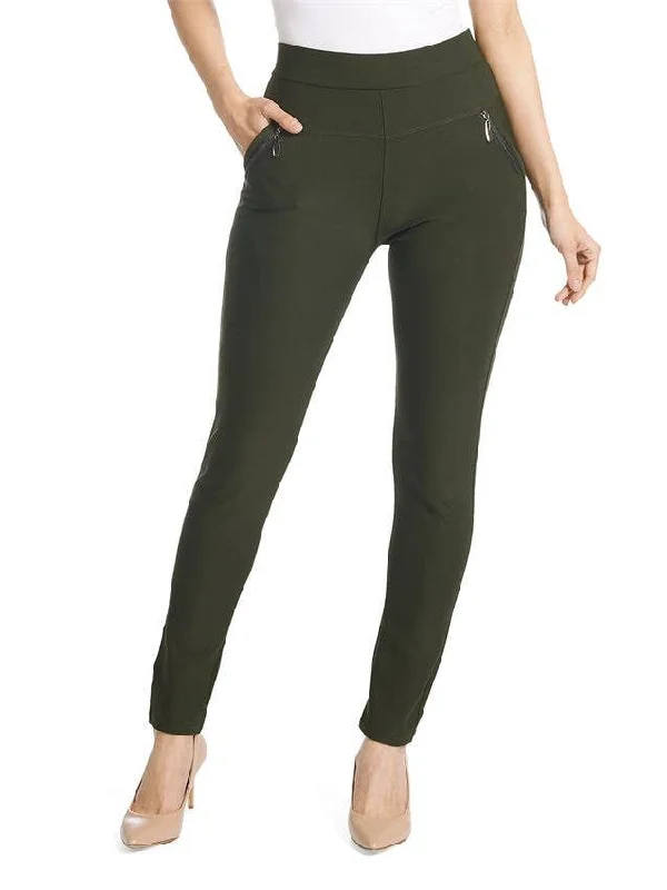 Jasmine Zip Pocket Leggings Elegant Black Leggings