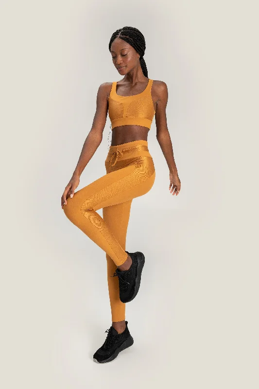 Block Effect Tie Leggings Fashionable Plus-Size Activewear