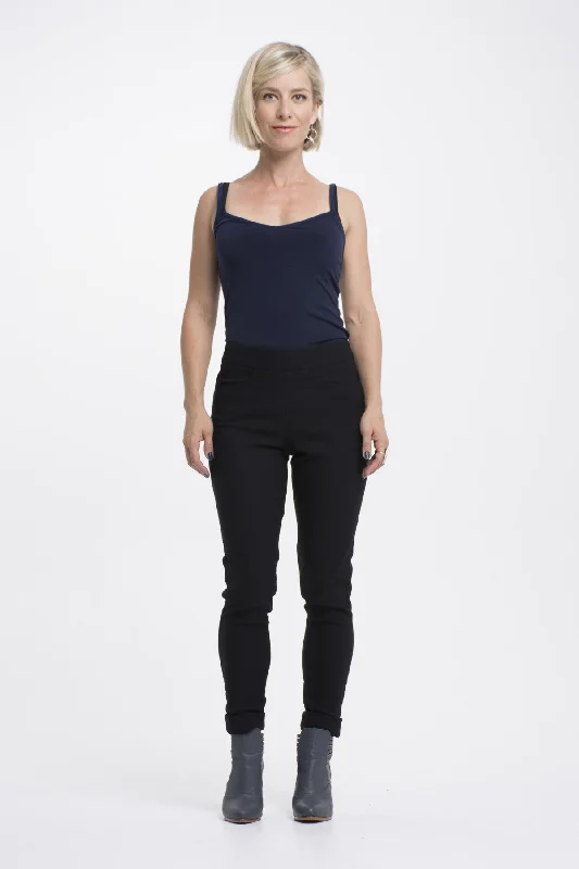 Vesta Cuff Leggings - Black Cozy Workout Performance Leggings