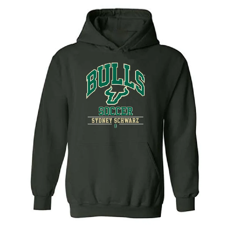 USF - NCAA Women's Soccer : Sydney Schwarz - Classic Fashion Shersey Hooded Sweatshirt Hoodie with V-Neck Classic Versatile USF - NCAA Women's Soccer : Sydney Schwarz - Classic Fashion Shersey Hooded Sweatshirt Hoodie with V-Neck Classic Versatile