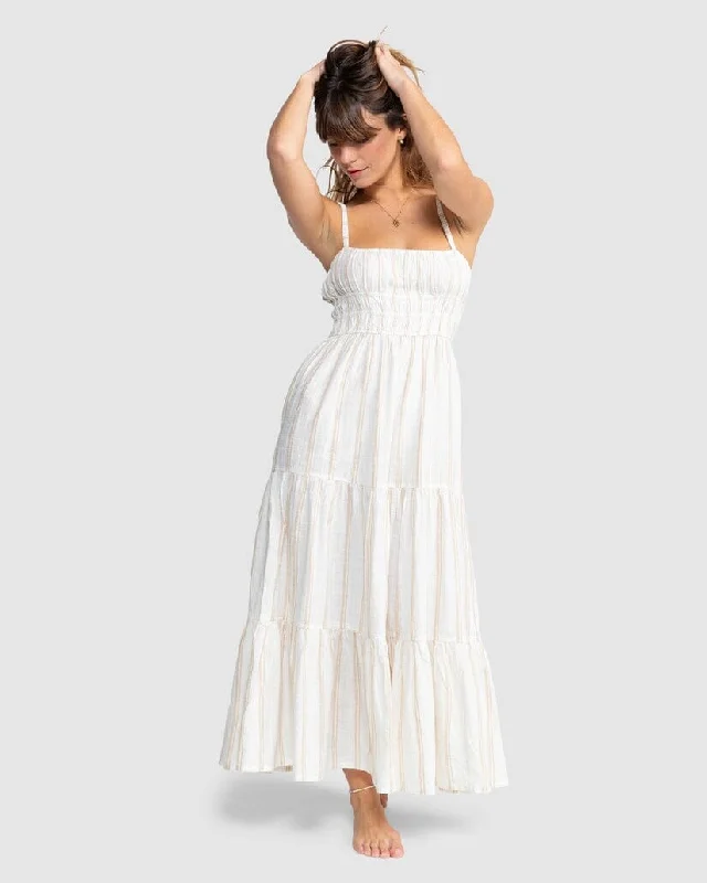 Roxy Sunshine Coastline Stripe Dress Tunics Sale discount