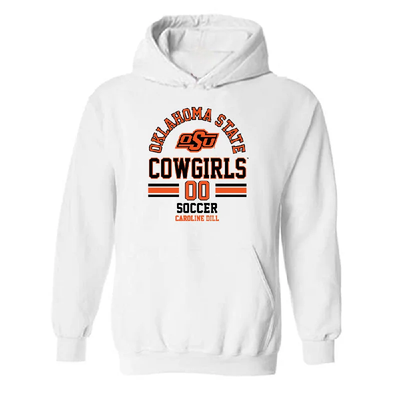 Oklahoma State - NCAA Women's Soccer : Caroline Dill - Classic Fashion Shersey Hooded Sweatshirt Hoodie with Turtle Neck Cozy Winter Oklahoma State - NCAA Women's Soccer : Caroline Dill - Classic Fashion Shersey Hooded Sweatshirt Hoodie with Turtle Neck Cozy Winter