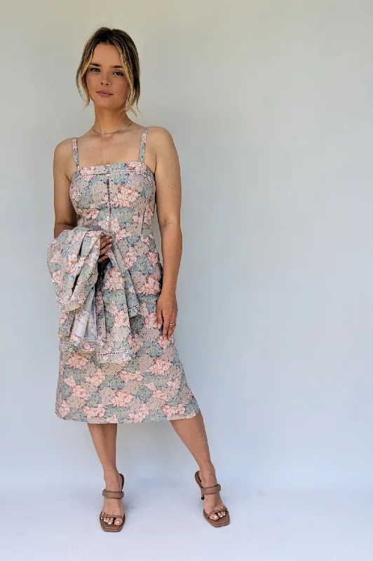 Two Piece Louis Feraud Vintage Summer Dress Suit Boatneck Modish Everyday