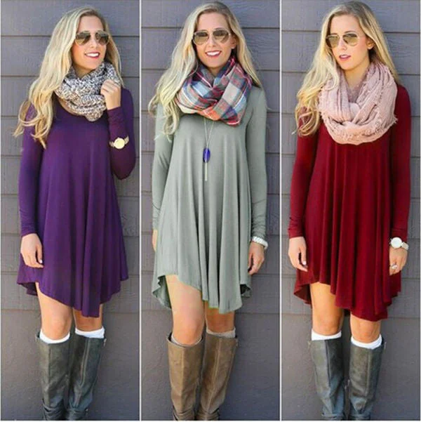 Fashion Clothes vestidos Women Autumn Winter Dress Female Cotton O-neck Long Sleeve Mini Woolen Dresses Tunics Trendy modern Fashion Clothes vestidos Women Autumn Winter Dress Female Cotton O-neck Long Sleeve Mini Woolen Dresses Tunics Trendy modern