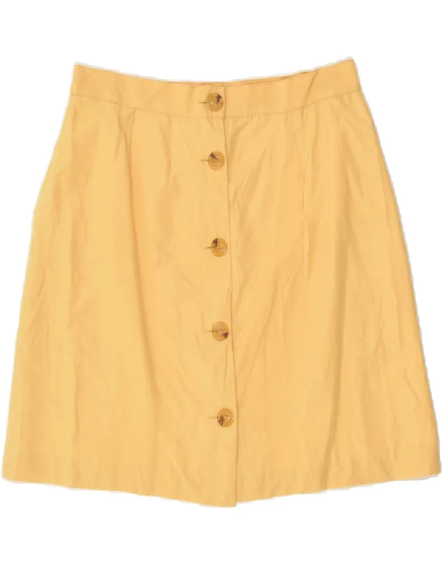 ALBA FORNARI Womens High Waist A-Line Skirt IT 48 XL W30  Beige Lyocell denim skirt trendy