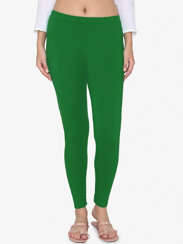 Green solid leggings Trendy Seamless Sports Leggings