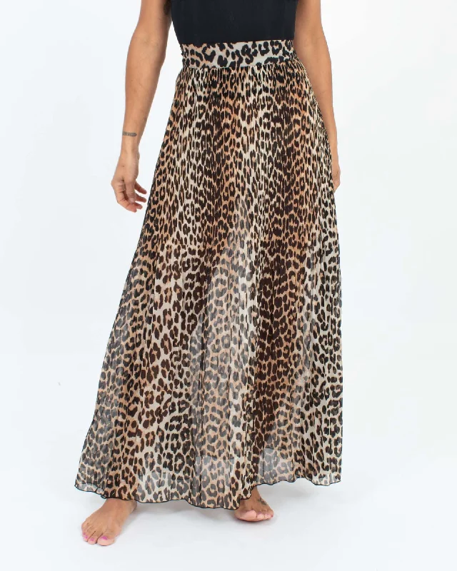 "Pleated Georgette Skirt" vintage skirt charm