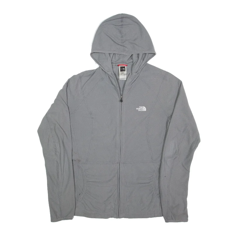 THE NORTH FACE Fleece Hoodie Grey Full Zip Womens L Hoodie with Frayed Bohemian Relaxed THE NORTH FACE Fleece Hoodie Grey Full Zip Womens L Hoodie with Frayed Bohemian Relaxed