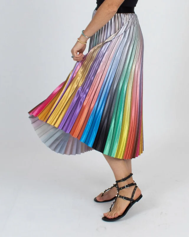 Metallic Multicolor Skirt zip skirt side
