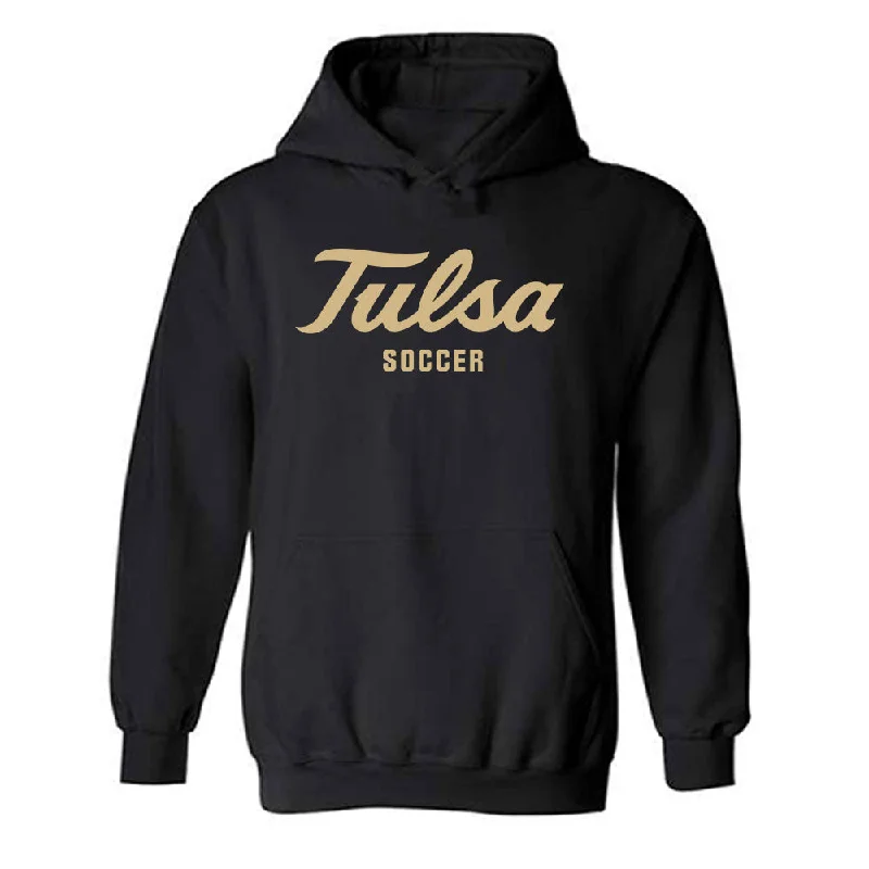 Tulsa - NCAA Women's Soccer : Tatum Sanders - Classic Shersey Hooded Sweatshirt Hoodie with Metallic Shiny Futuristic Tulsa - NCAA Women's Soccer : Tatum Sanders - Classic Shersey Hooded Sweatshirt Hoodie with Metallic Shiny Futuristic
