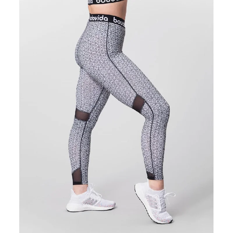 Boudavida Impact Print Leggings Trendy Black Mesh Leggings