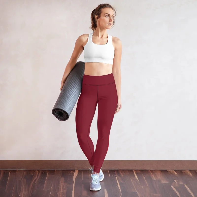 All-Over Print Multi Colors Super Soft, Stretchy, Comfortable, Single Red Stripe Yoga Leggings With Pockets Fashionable Sports Leggings All-Over Print Multi Colors Super Soft, Stretchy, Comfortable, Single Red Stripe Yoga Leggings With Pockets Fashionable Sports Leggings