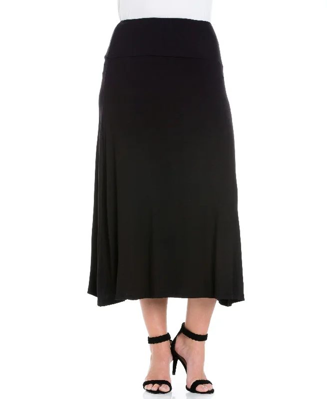 Plus Size Maxi Skirt denim skirt casual