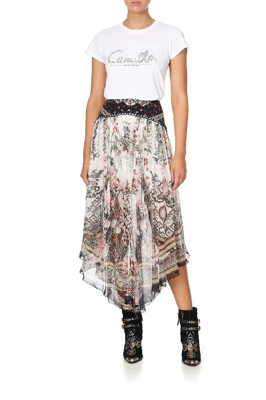 SHAPED WAIST SKIRT ROMANCE IS BORN leather skirt bold