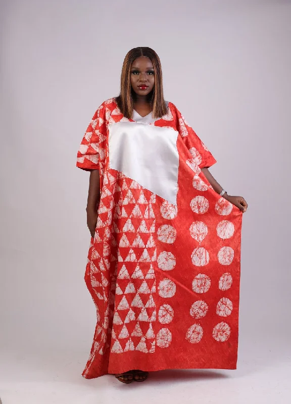Chuma Brocade Boubou Dress Off-the-shoulder Chic Trendy