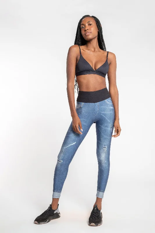 Cool Street Denim Legging Stylish Stretch Print Leggings