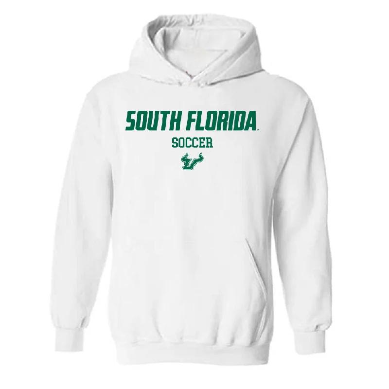 USF - NCAA Women's Soccer : Sydney Schwarz - Classic Shersey Hooded Sweatshirt Hoodie with Puffed Sleeves Voluminous Trendy USF - NCAA Women's Soccer : Sydney Schwarz - Classic Shersey Hooded Sweatshirt Hoodie with Puffed Sleeves Voluminous Trendy