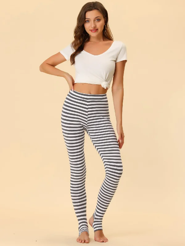 Leggings Printed Elastic Waistband Party Stirrup Yoga Pants Fashionable Leather-Look Leggings