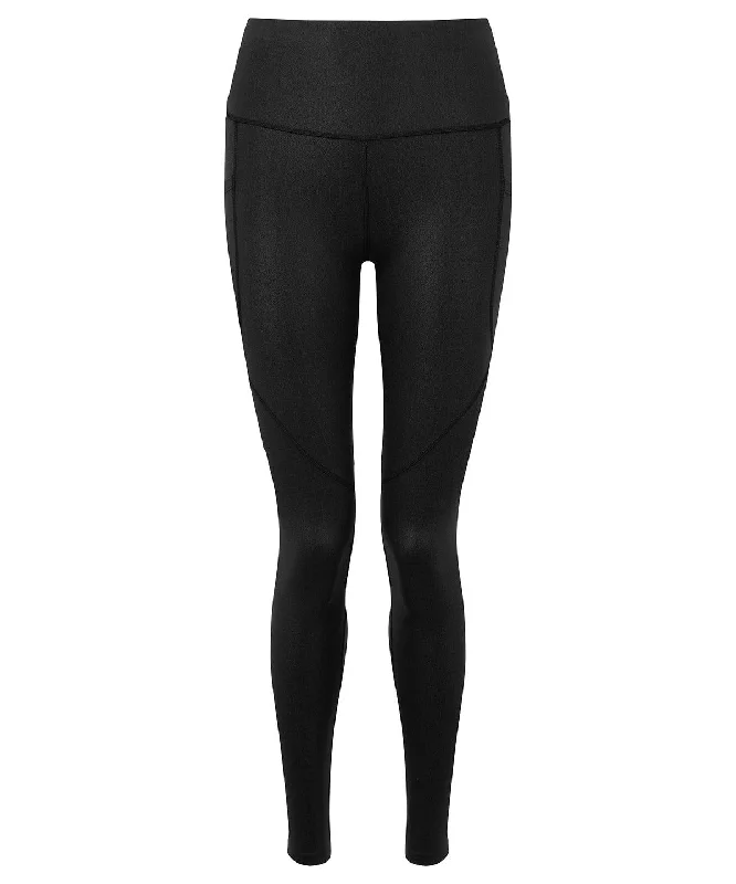 Black - Women's TriDri® embossed hourglass leggings Stylish Lightweight Leggings