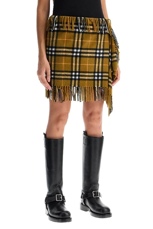 Burberry Ered Wool And Cashmere Scarf-Style Mini Skirt cashmere skirt rich
