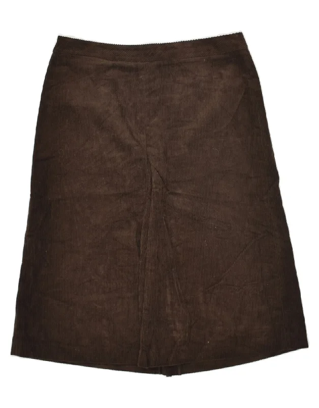 J. CREW Womens Corduroy Skirt US 4 Small W30 Brown Cotton leather skirt sleek