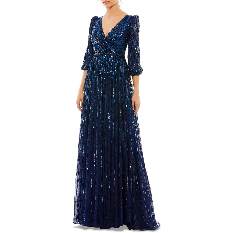 Womens Sequined Maxi Evening Dress Tunics Trendy modern