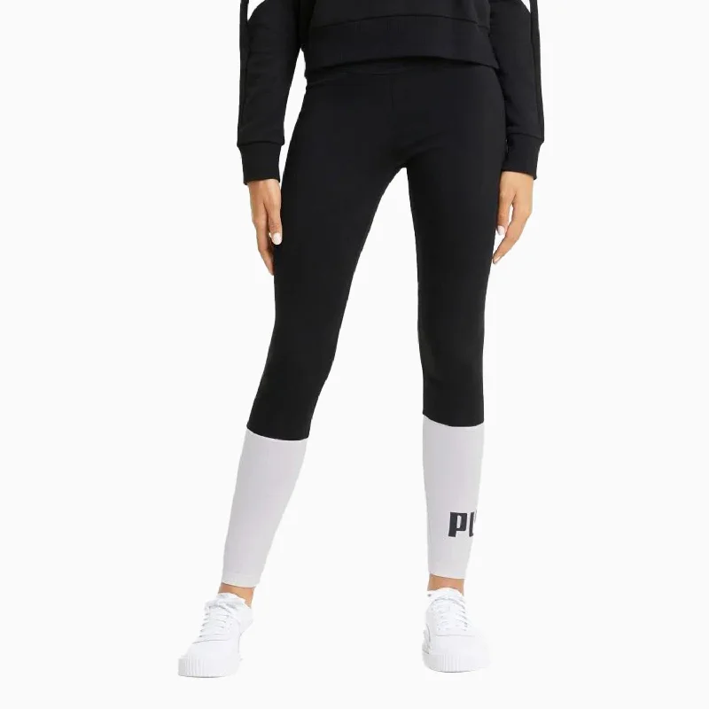 Puma Legging Womens Essential Color Block Classic Solid Color Leggings