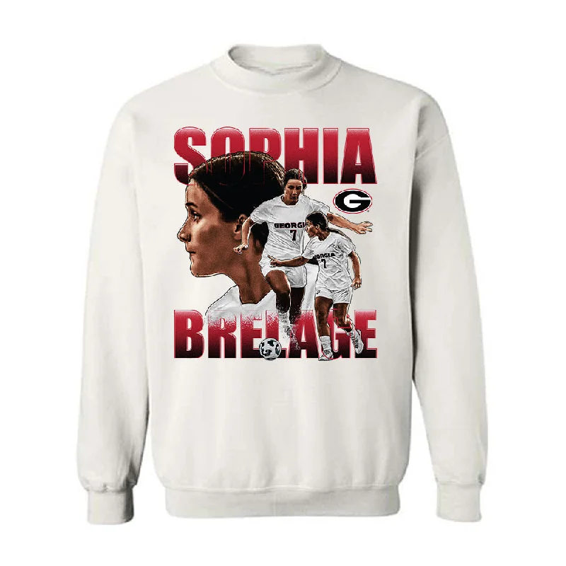 Georgia - NCAA Women's Soccer : Sophia Brelage - Player Collage Crewneck Sweatshirt Hoodie with Pocket Utility Practical