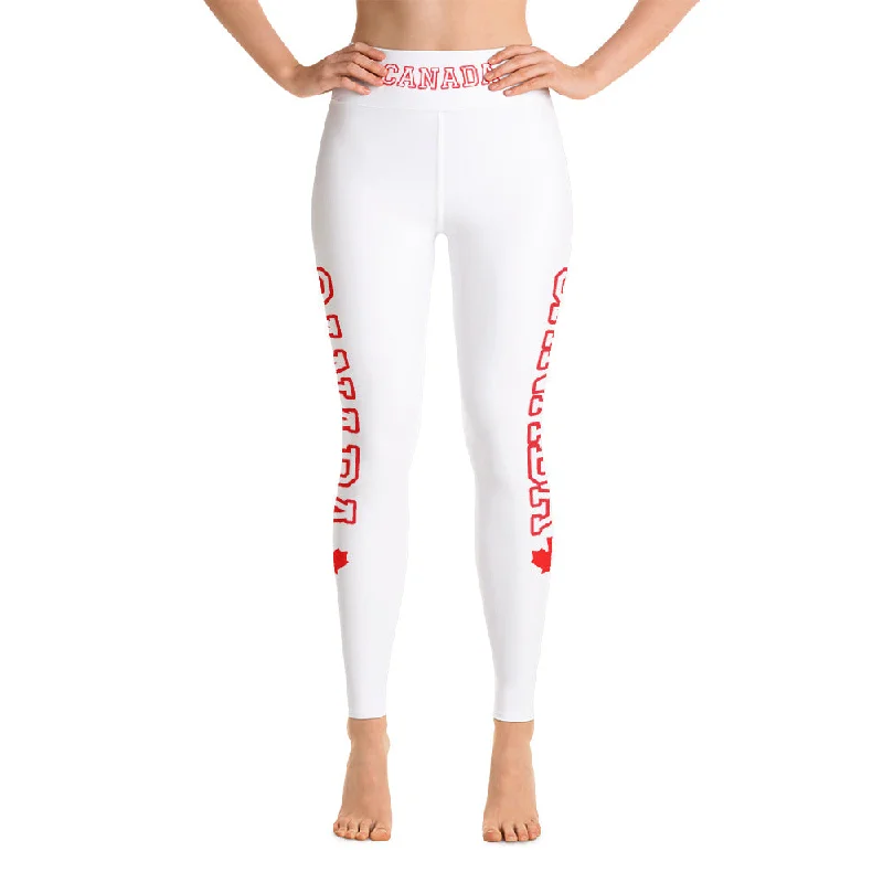 Bold Canada And Maple Leaf Super Soft, Stretchy, Comfortable All Over Print Yoga Leggings With Pockets Stylish Camo Print Leggings Bold Canada And Maple Leaf Super Soft, Stretchy, Comfortable All Over Print Yoga Leggings With Pockets Stylish Camo Print Leggings
