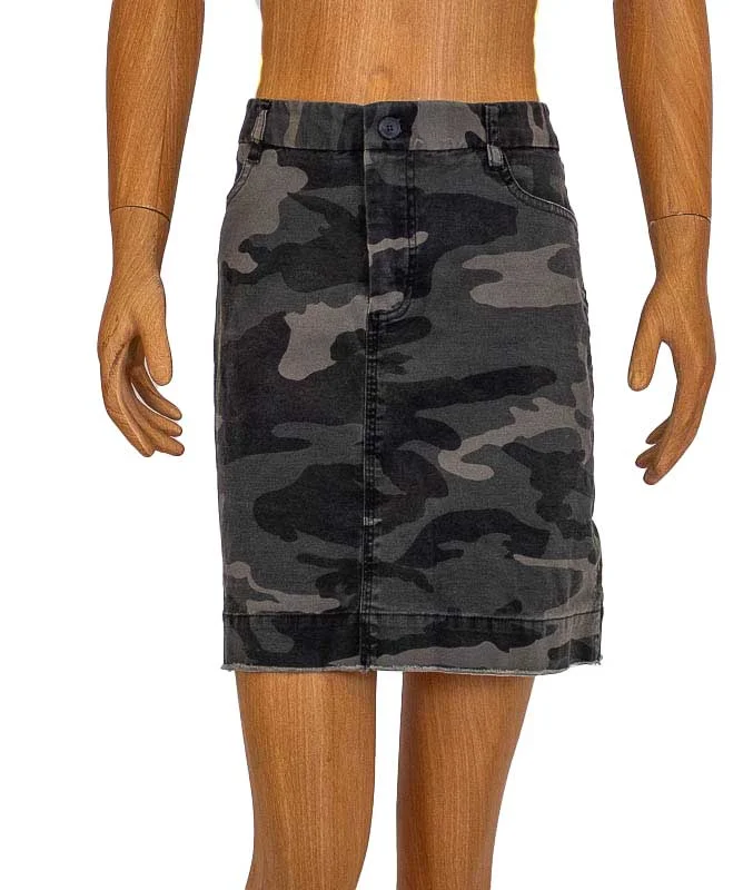 Camo Print Mini Skirt leather skirt refined