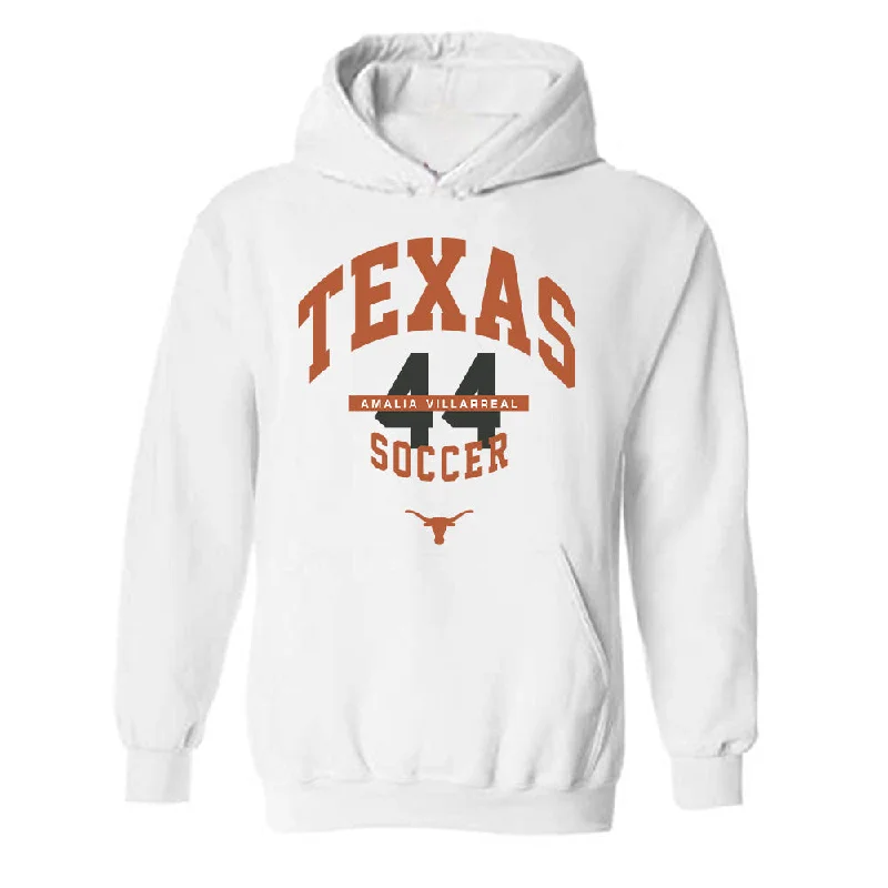Texas - NCAA Women's Soccer : Amalia Villarreal - Classic Fashion Shersey Hooded Sweatshirt Hoodie with Patch Decorative Personalized Texas - NCAA Women's Soccer : Amalia Villarreal - Classic Fashion Shersey Hooded Sweatshirt Hoodie with Patch Decorative Personalized