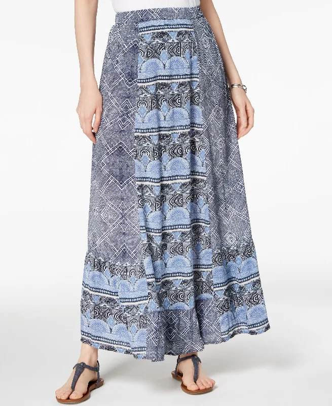 Style & Co Petite Mixed Print Maxi Skirt chiffon skirt delicate