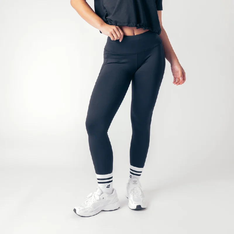 Mid Rise Genesis Leggings - Black Onyx Comfortable Lounge Leggings