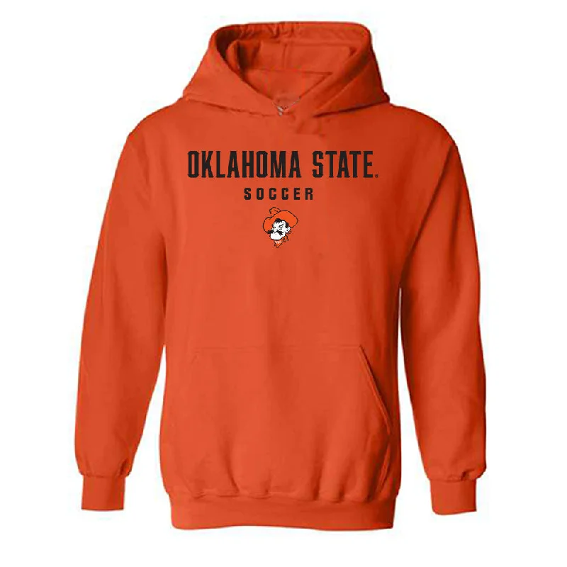 Oklahoma State - NCAA Women's Soccer : Caroline Dill - Classic Shersey Hooded Sweatshirt Hoodie with Monochrome Minimalist Simple Oklahoma State - NCAA Women's Soccer : Caroline Dill - Classic Shersey Hooded Sweatshirt Hoodie with Monochrome Minimalist Simple
