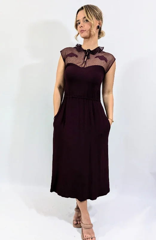 1970s Radley Lace and Moss Crepe Dress Tunics Leisure comfortable