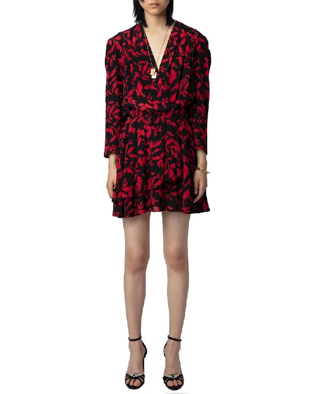 Zadig & Voltaire Rogers Soft Ikat Silk Dress Tunics Cozy comfortable