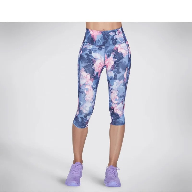 Skechers GO WALK HW Summer Rose Capri Leggings Stylish Sweatproof Leggings
