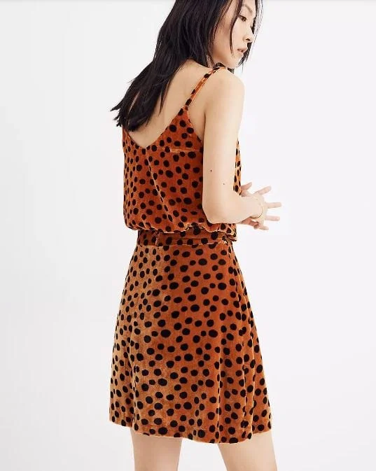 "Velvet Circle Mini Skirt" modal blend skirt