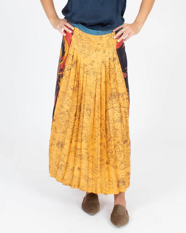 Silk A-Line Skirt lace skirt delicate
