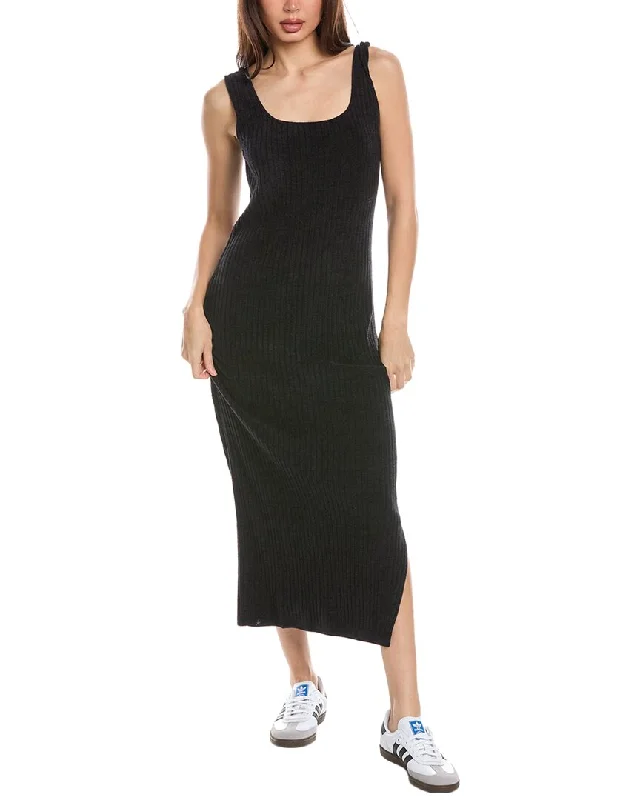 Barefoot Dreams Cozychic Ultra Lite Ribbed Square Neck Dress Bodycon Club Sequined