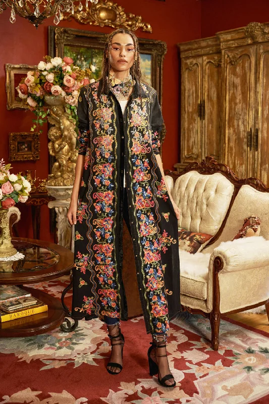 Meadow of Flowers Dress or Duster Tunics Denim casual