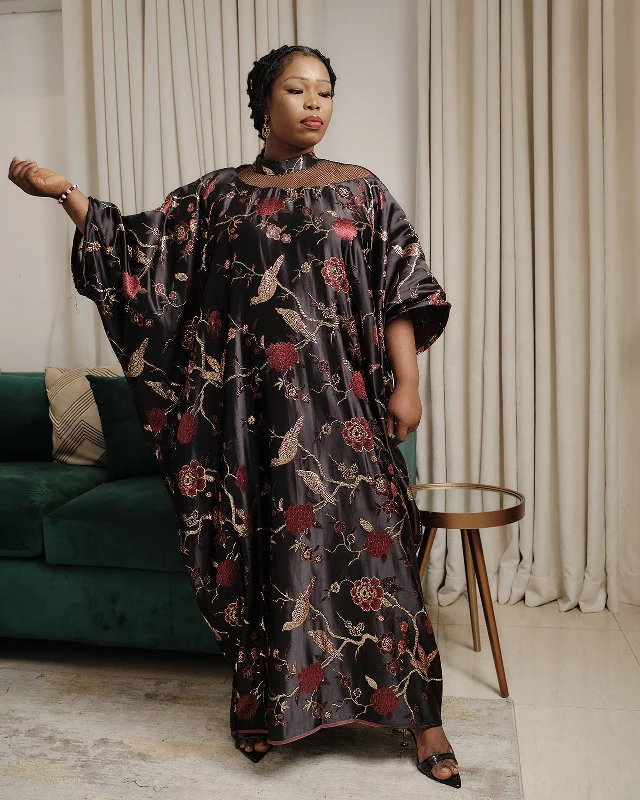 Muzya Turtle Neck Brocade Dress Tunics stripes playful