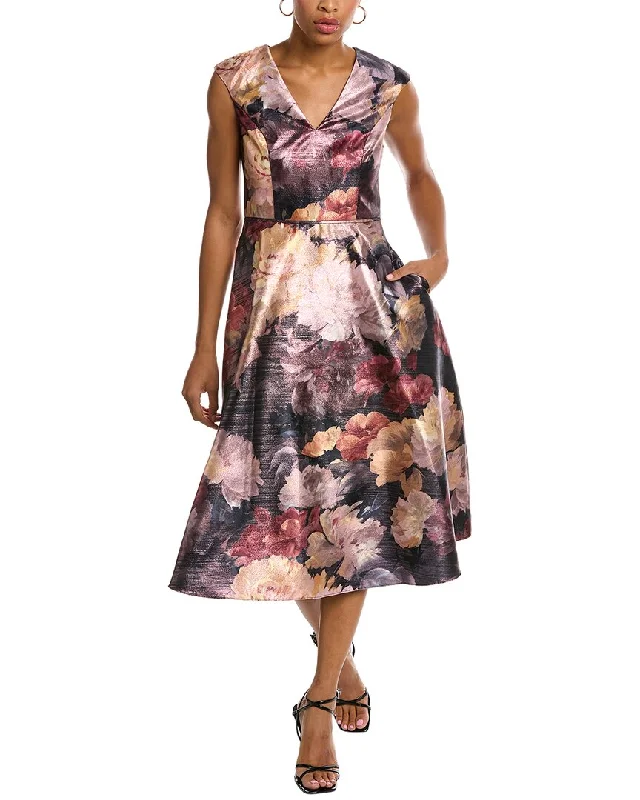 Aidan Mattox V-Neck Cap Sleeve Dress Tunics Stylish elegant