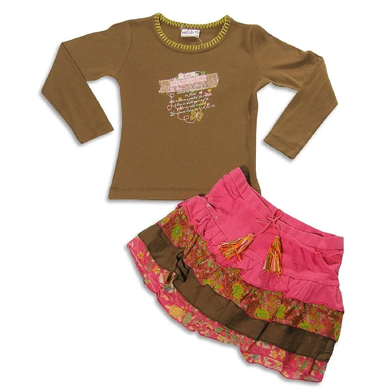 Mish - Little Girls Long Sleeve Skirt Set slim fit skirt