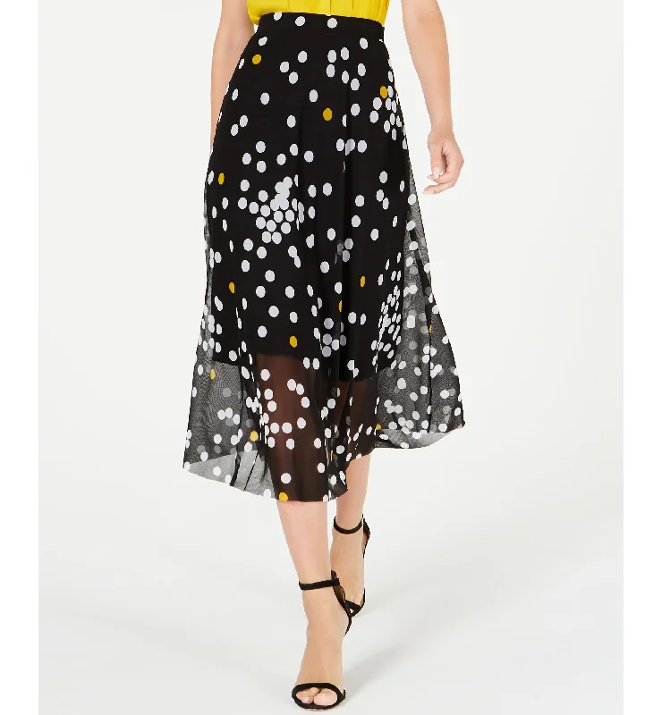 Alfani Petite Dot Print Mesh Midi Skirt summer skirt style