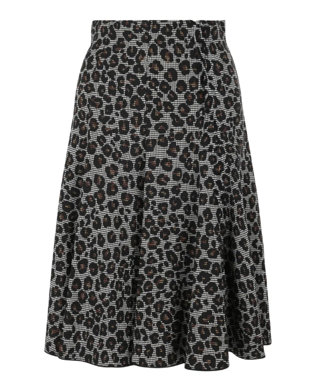 Versace Womens Mixed Print A-Line Skirt flowy skirt hem