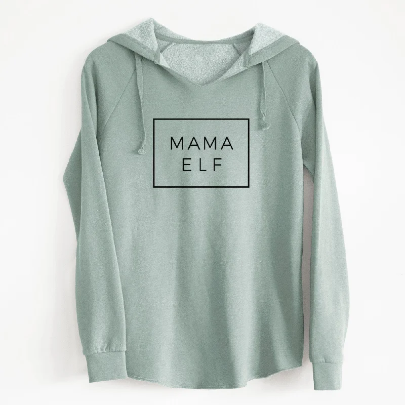Mama Elf Boxed - Cali Wave Hooded Sweatshirt Hoodie with Illustration Artistic Creative Mama Elf Boxed - Cali Wave Hooded Sweatshirt Hoodie with Illustration Artistic Creative
