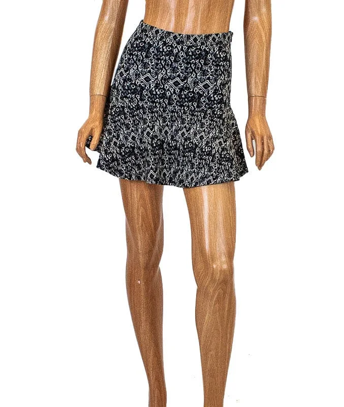 Printed Fit and Flare Skirt cashmere skirt fine