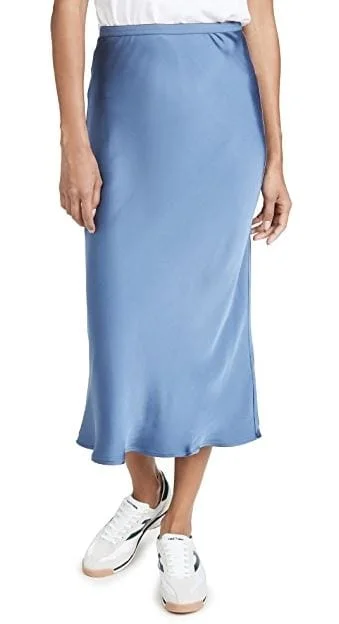 "Bar" Silk Midi Skirt wool skirt warm